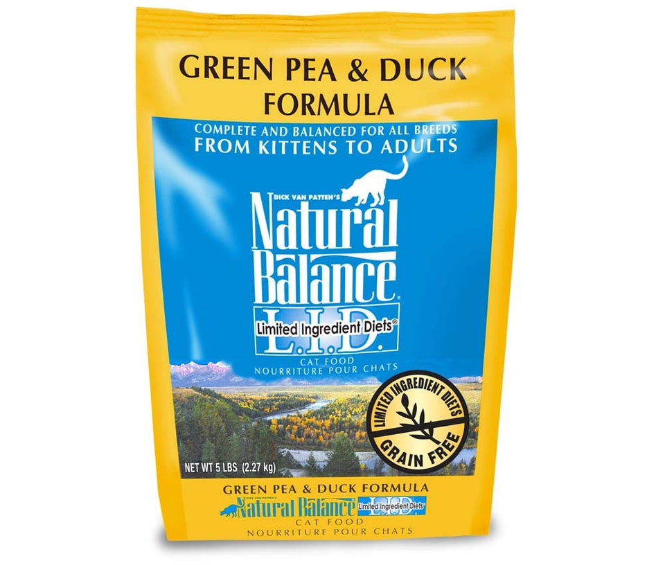 Natural Balance LargeI.D. Limited Ingredient Grain-Free Dry Cat Food - Green Pea & Duck, 5 lb
