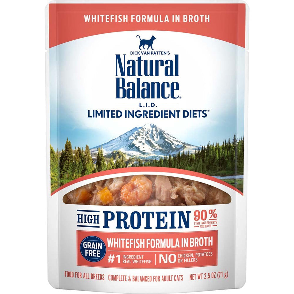 Natural Balance LargeI.D. High Protein Wet Cat Food - Whitefish, 2.5 oz, 24 ct