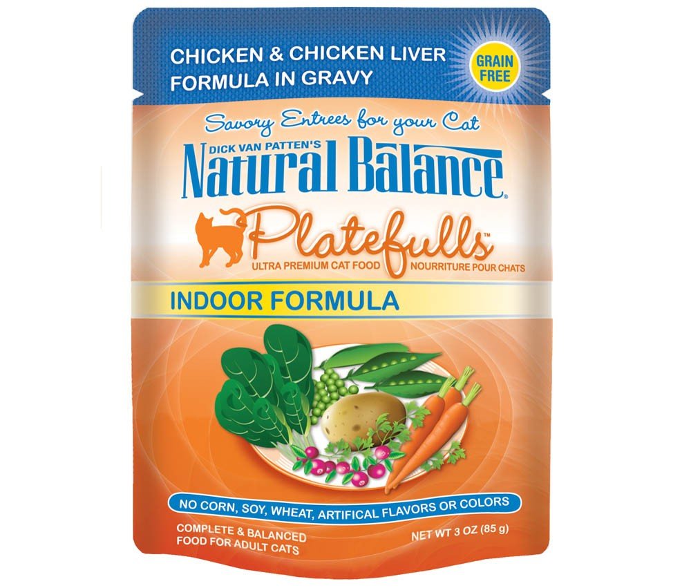 Natural Balance Pet Foods Original Ultra Platefulls Morsels in Gravy Wet Cat Food Pouch Chicken & Chicken Liver 3oz - Pets Perfect