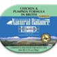 Natural Balance Pet Foods L.I.D. Wet Cat Food Tub Chicken & Pumpkin in Broth 2.75oz - Pets Perfect