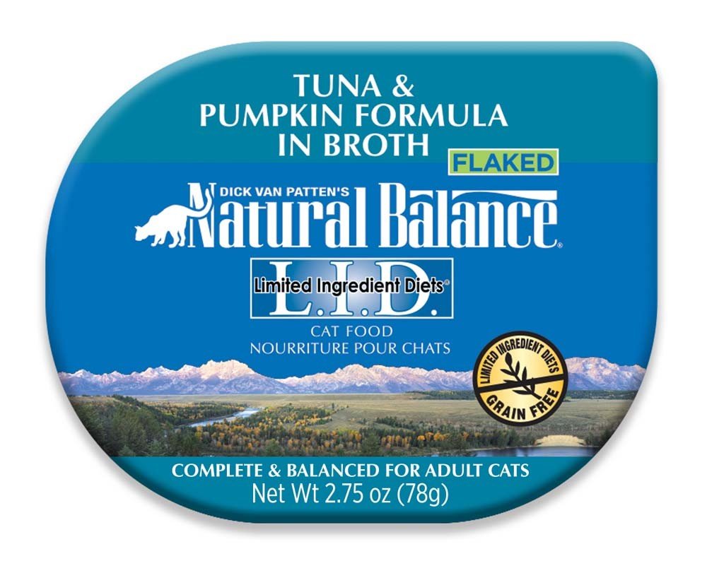 Natural Balance Pet Foods L.I.D. Wet Cat Food Tub Tuna & Pumpkin in Broth 2.75oz - Pets Perfect