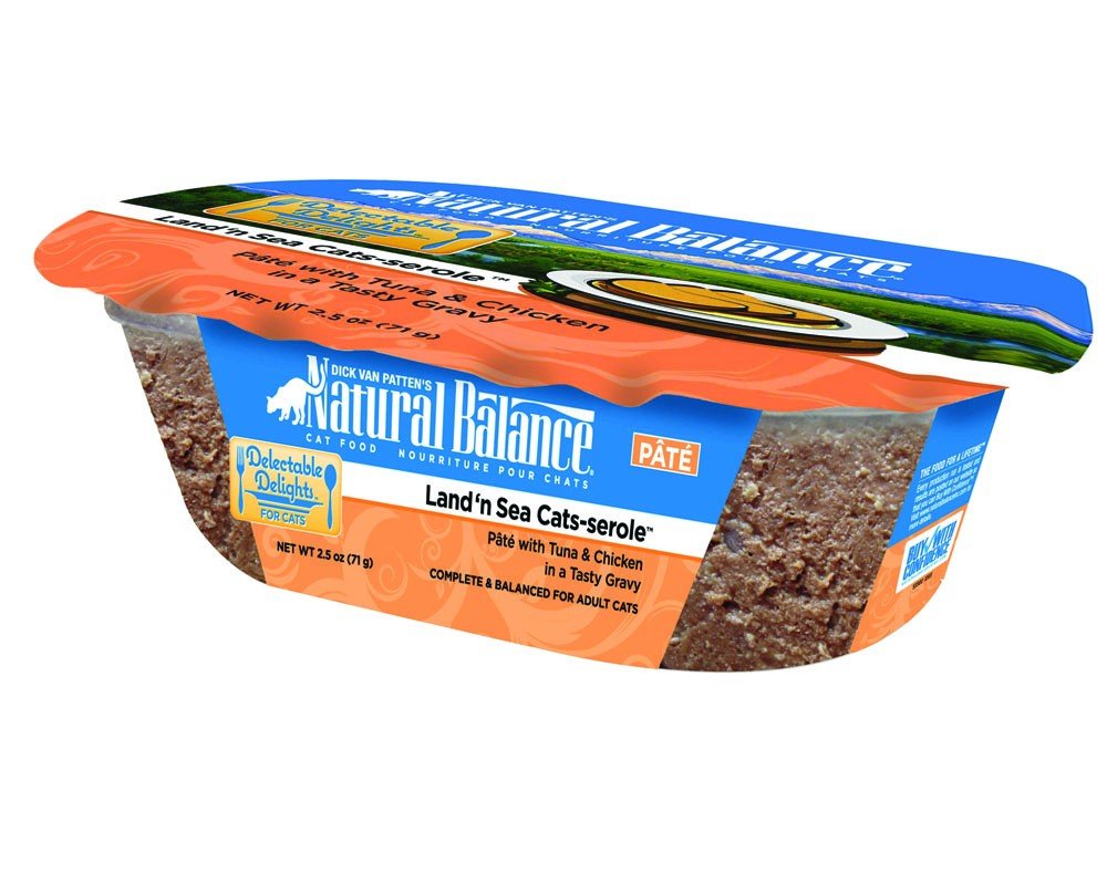 Natural Balance Pet Foods Delectable Delights Wet Cat Food Land 'n Sea Cat - serole Pate 12ea/2.5 oz - Pets Perfect