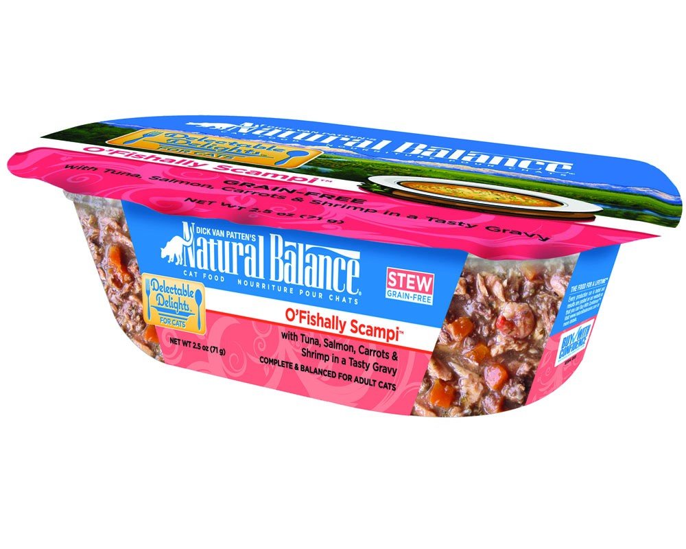 Natural Balance Pet Foods Delectable Delights Wet Cat Food O'Fishally Scampi Stew 12ea/2.5 oz - Pets Perfect