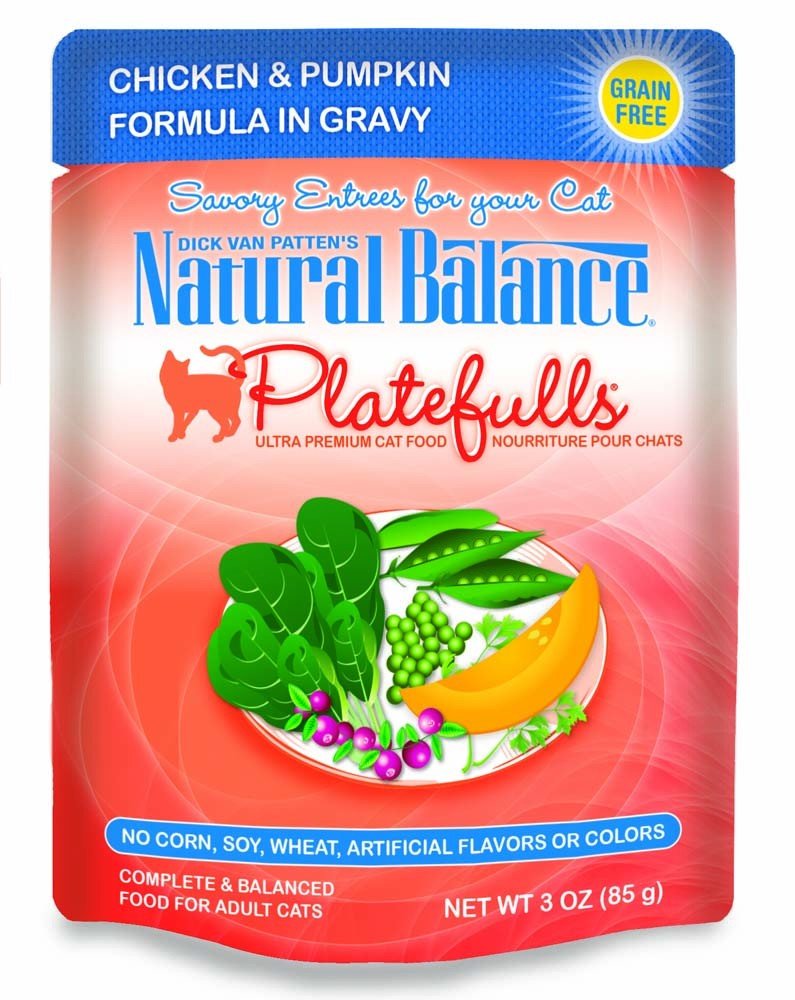 Natural Balance Pet Foods Original Ultra Platefulls Morsels in Gravy Wet Cat Food Pouch Chicken & Pumpkin 3oz - Pets Perfect