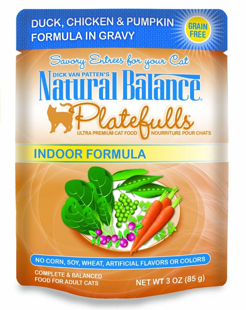 Natural Balance Pet Foods Original Ultra Platefulls Morsels in Gravy Wet Cat Food Pouch Duck, Chicken, & Pumpkin 3oz - Pets Perfect