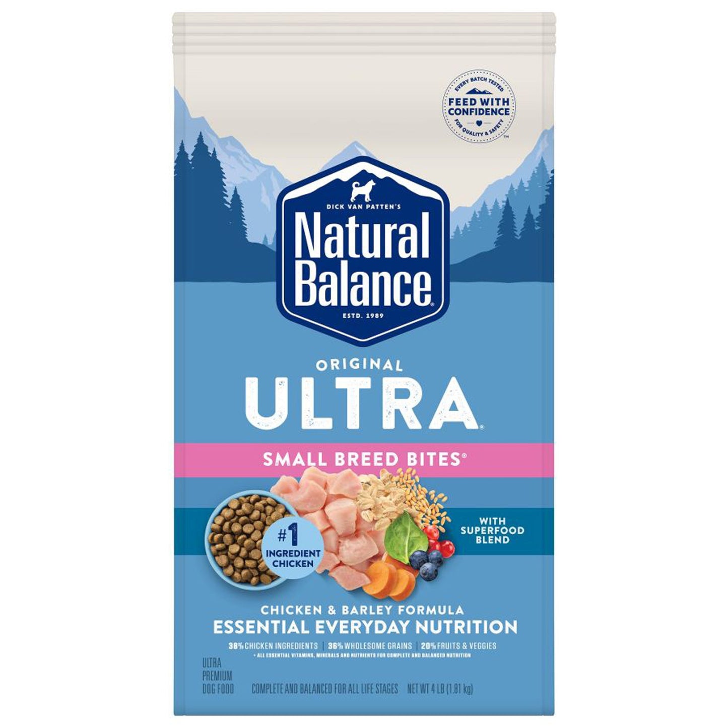 Natural Balance Pet Foods Ultra Small Breed Bites Dry Dog Food Chicken
