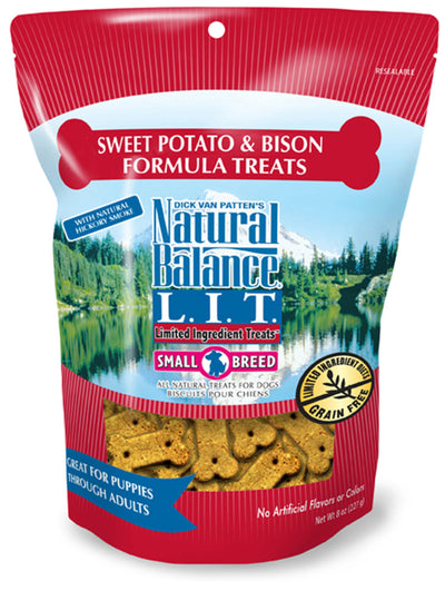 Natural Balance Pet Foods Rewards Bite-Size Crunchy Biscuits Small Breed Dog Treats Bison & Sweet Potato 8 oz