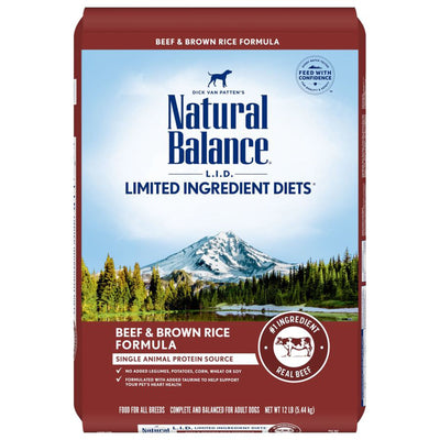 Natural Balance Pet Foods Limited Ingredient Dry Dog Food Beef & Brown Rice 12 lb