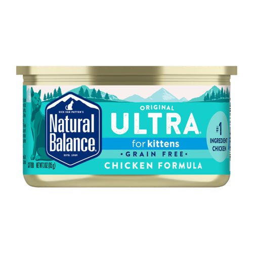 Natural Balance Pet Foods Original Ultra Grain Free Kitten Canned Cat Food Chicken 3oz - Pets Perfect