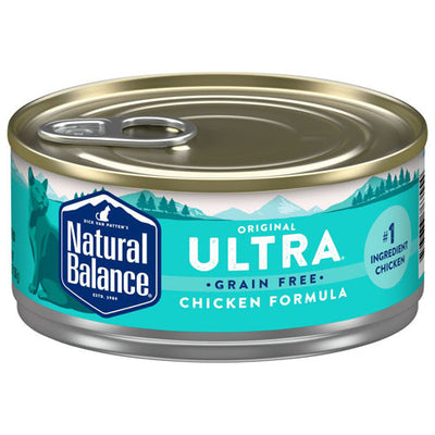 Natural Balance Pet Foods Original Ultra Grain Free Adult Wet Cat Food Chicken 5.5 oz, 24 pk