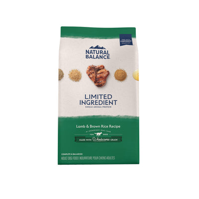 Natural Balance Pet Foods Limited Ingredient Dry Dog Food Lamb & Brown Rice 12 lb