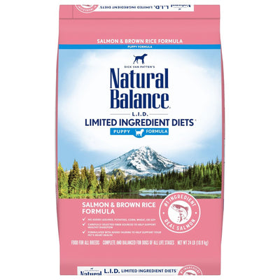 Natural Balance Pet Foods Limited Ingredient Puppy Dry Dog Food Salmon & Brown Rice, 24 lb