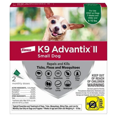 K9 Advantix Ii Dog Small, Green 2-Count