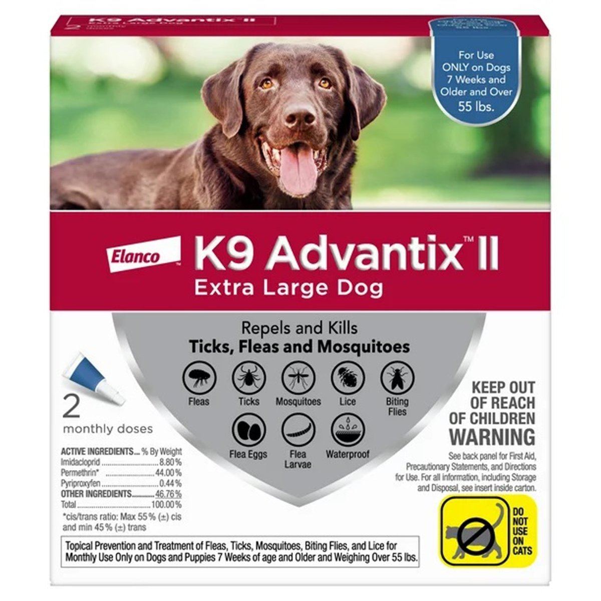 K9 Advantix Ii Dog Extra Large Blue 2 - Pack - Pets Perfect