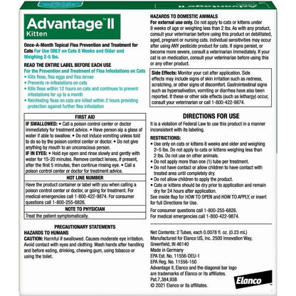 Advantage II Kitten Turquoise 2 - Pack - Pets Perfect