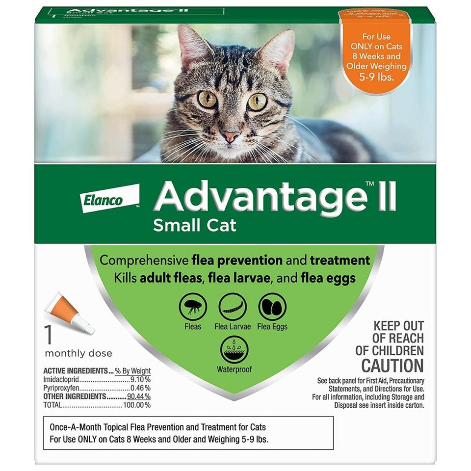 Advantage II Small Cat Single Dose Orange