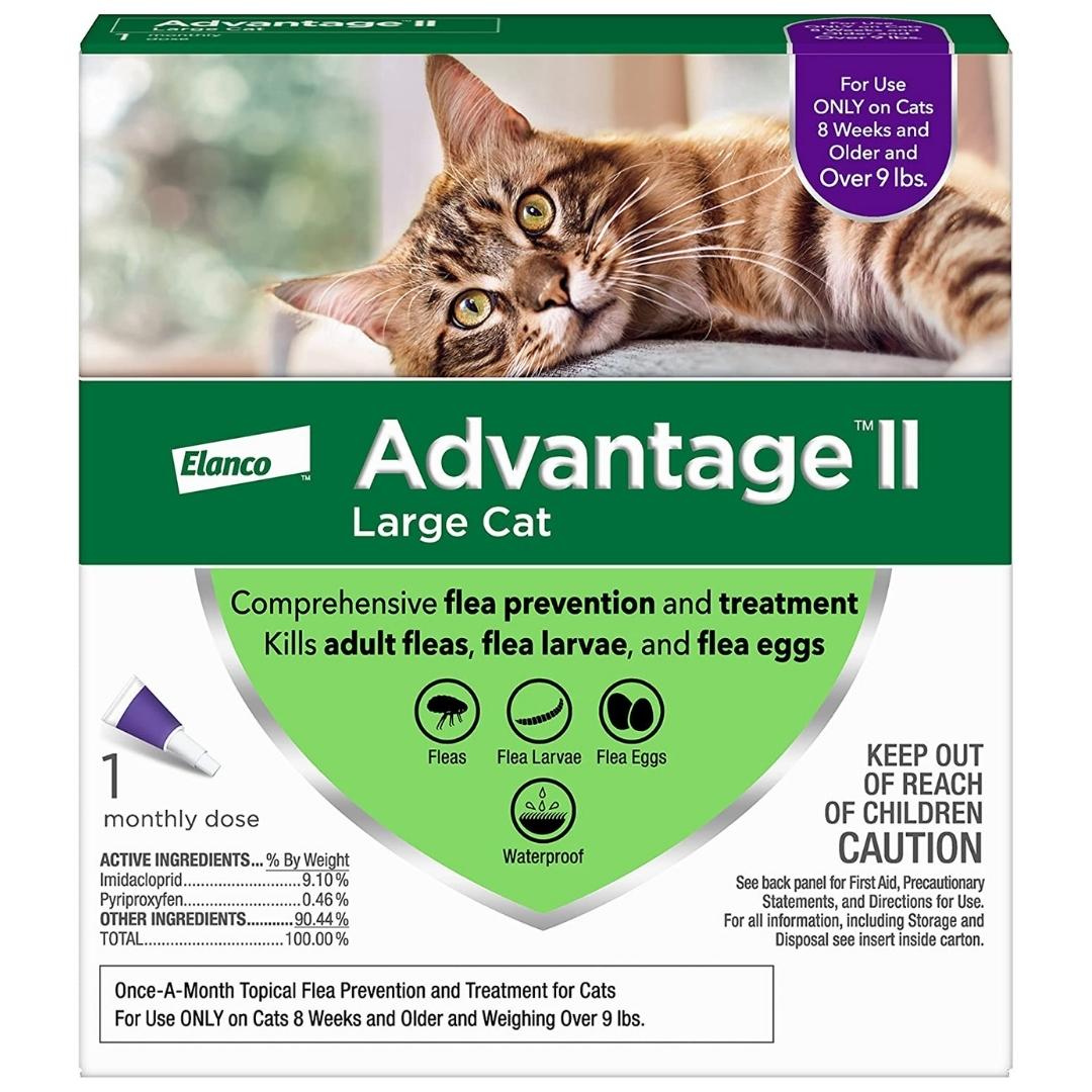 Advantage II Large Cat Single Dose Purple - Pets Perfect