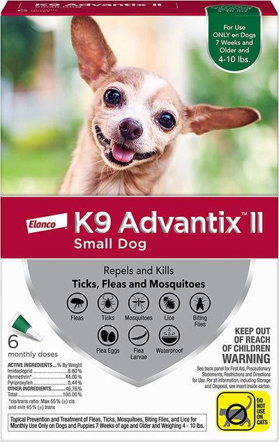 K9 Advantix Ii Dog Small, Green 6 ct