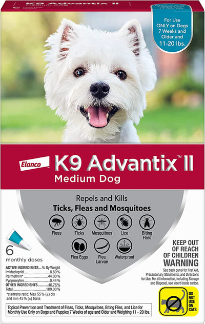 K9 Advantix Ii Dog Medium Teal 6-Count