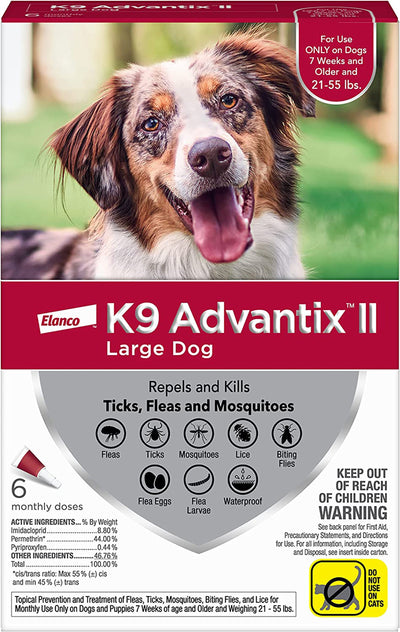 K9 Advantix Ii Dog Large Red 6-Count