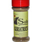 Bottle of Solutions Shaker (5 Different Options Available) with red lid and yellow label for pet supplements.
