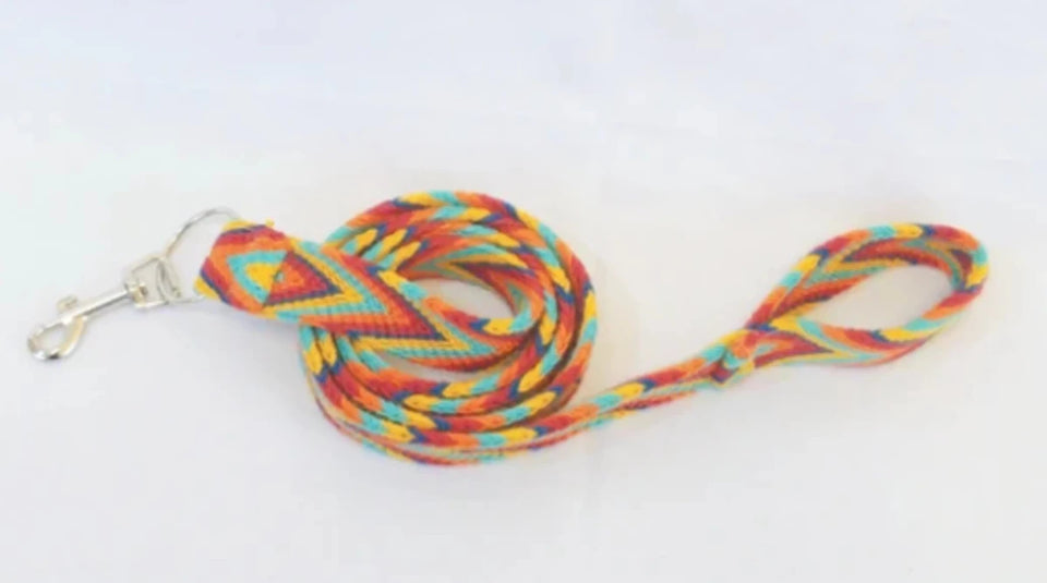 Multicolor Handmade Wayuu Pet Dog Leash - Pets Perfect