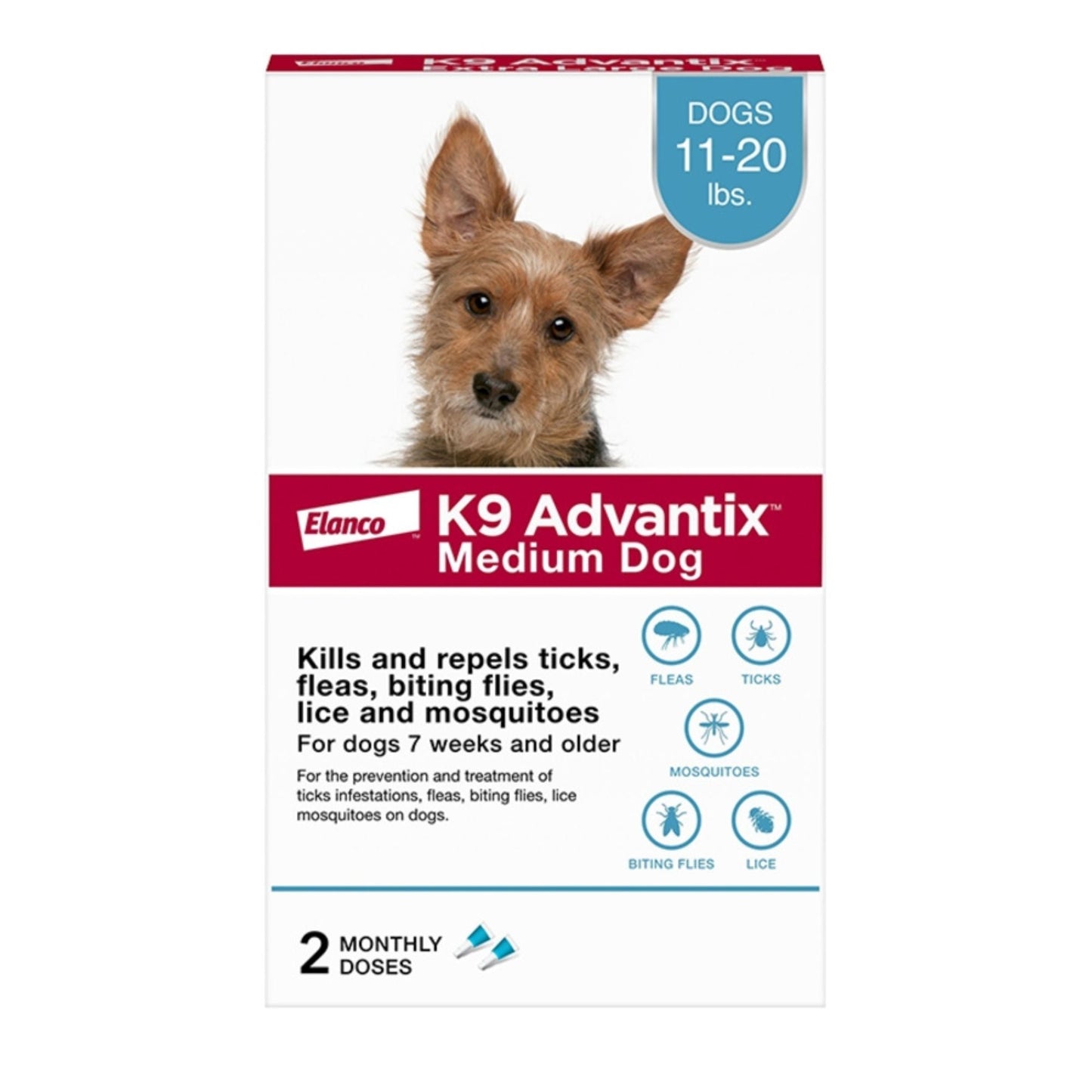K9 Advantix Classic Dog Medium 11 - 20 lb - 2 ct