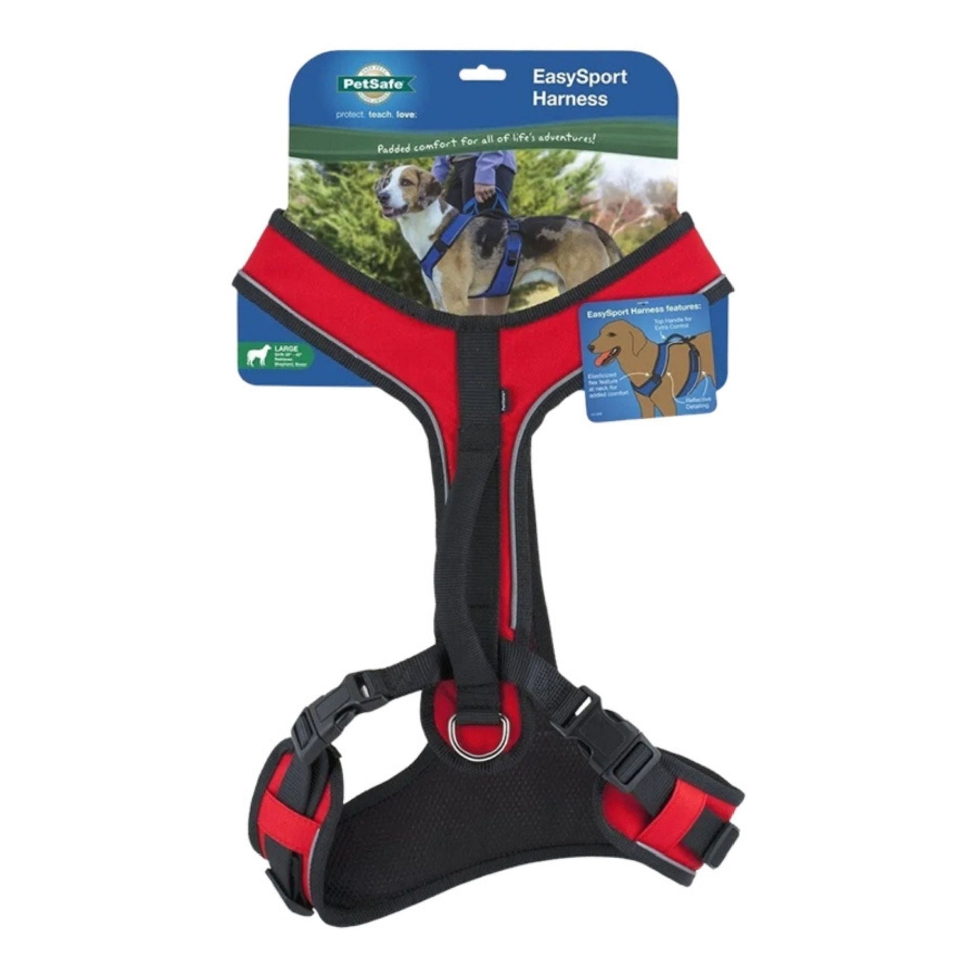 PetSafe Dog Easy Sport Dog Harness, Red Large