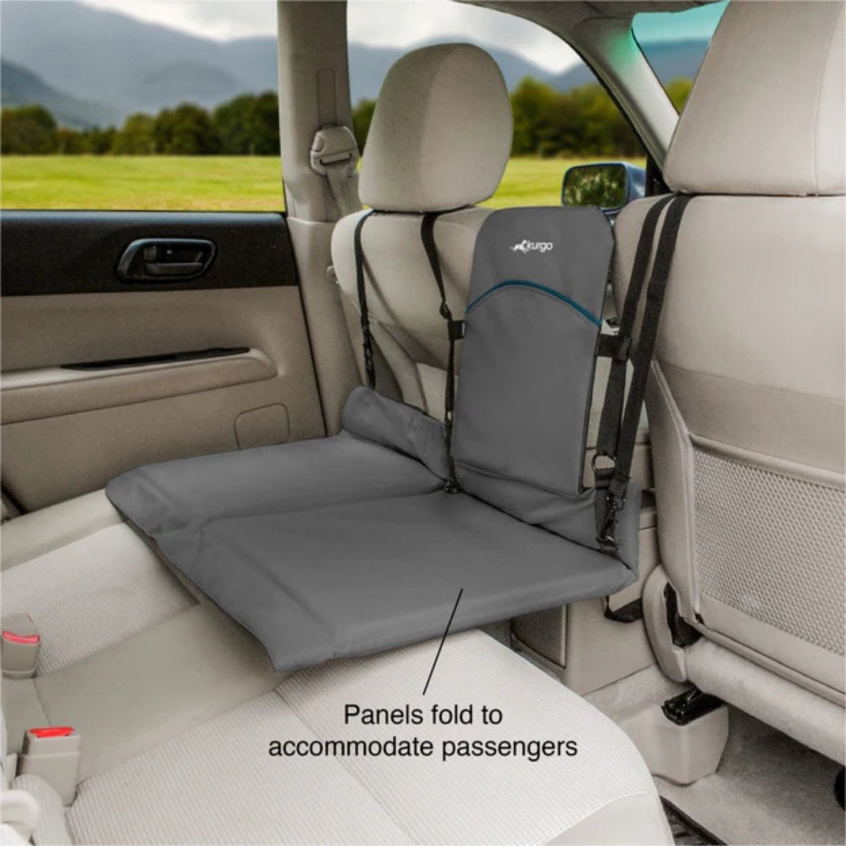 Kurgo Dog Rover Backseat Bridge Black/Charcoal - Pets Perfect