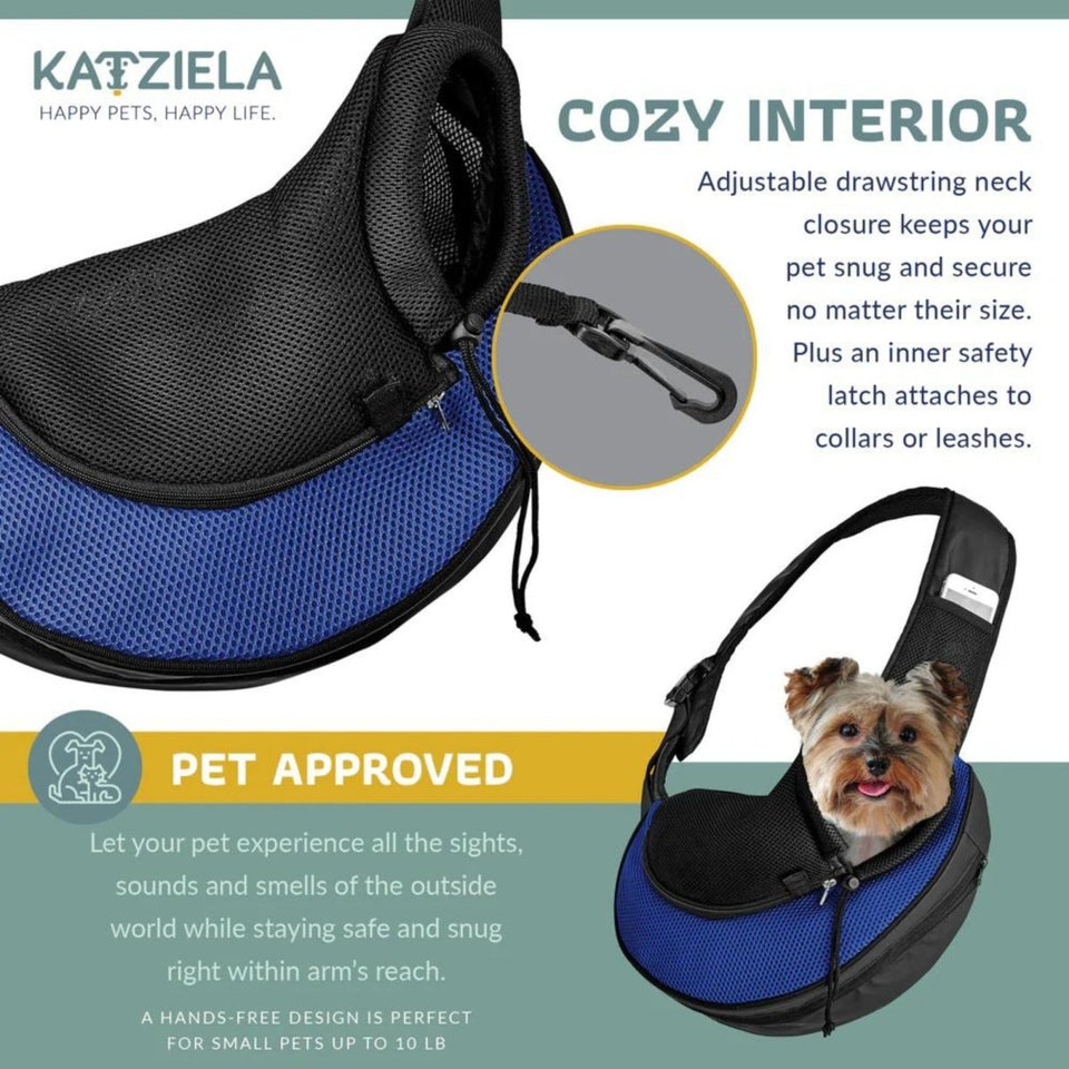 Katziela Expandable Sling Bag Blue, view 4