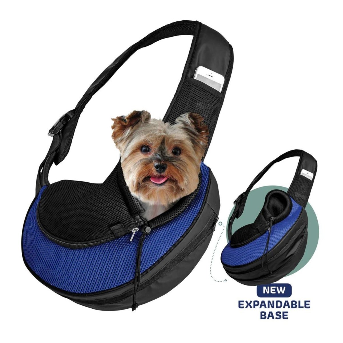 Katziela Expandable Sling Bag Blue - Pets Perfect