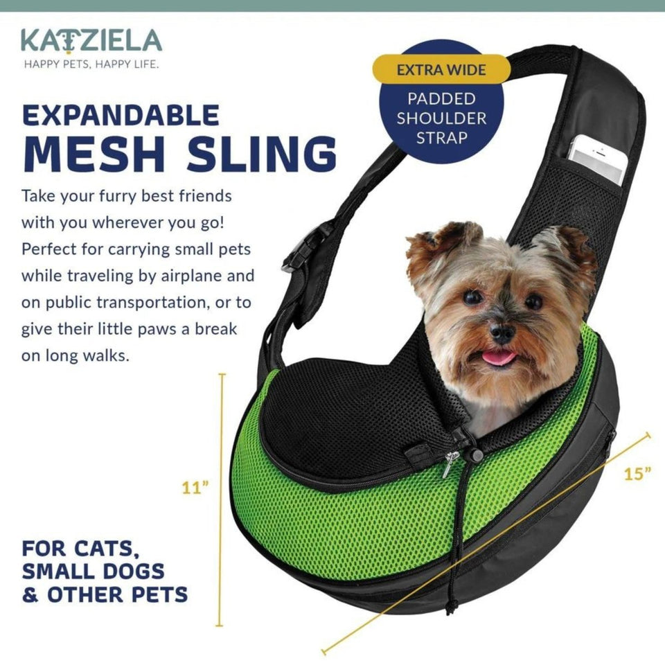 Katziela Expandable Sling Bag Green, view 5
