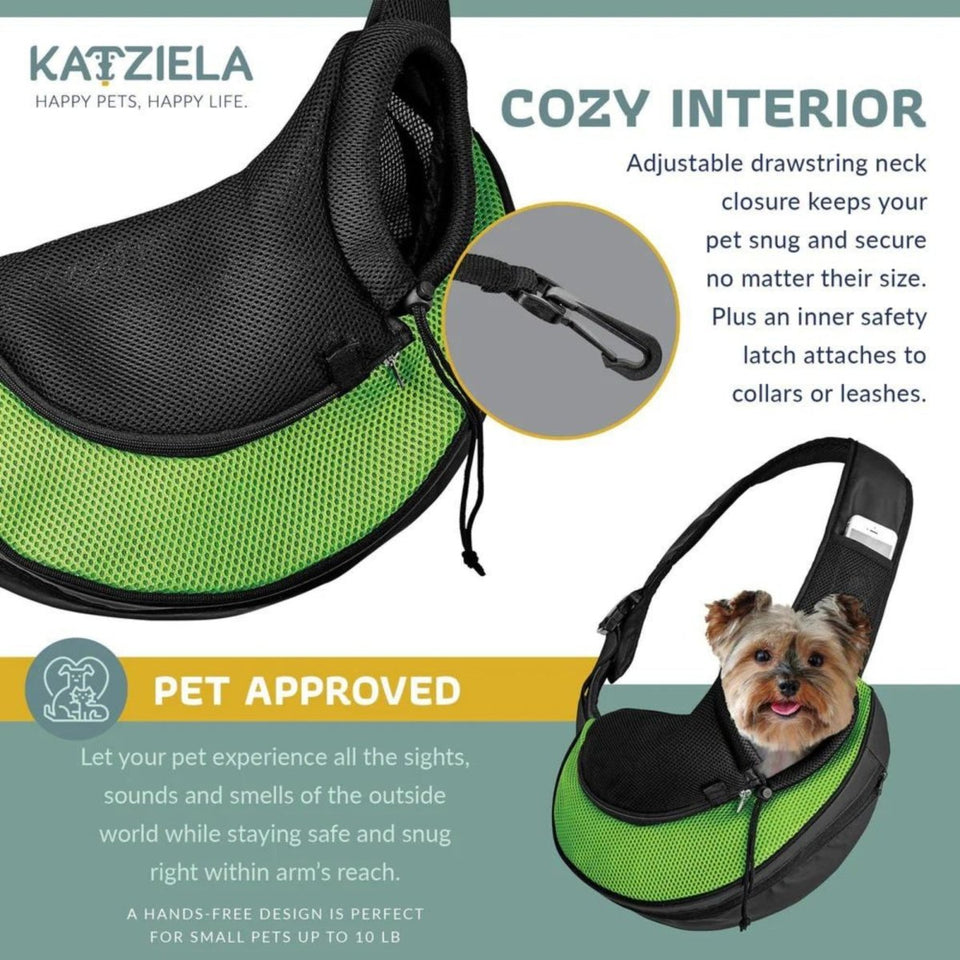 Katziela Expandable Sling Bag Green, view 3