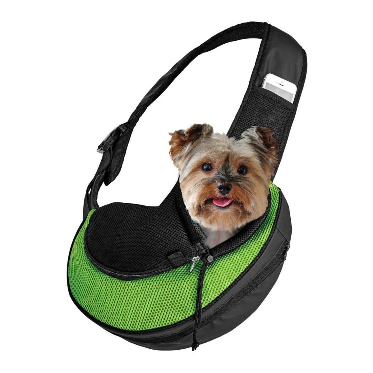 Katziela Expandable Sling Bag Green - Pets Perfect
