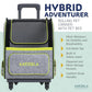 Katziela Hybrid Adventurer Backpack Wheels Gray/Green - Pets Perfect
