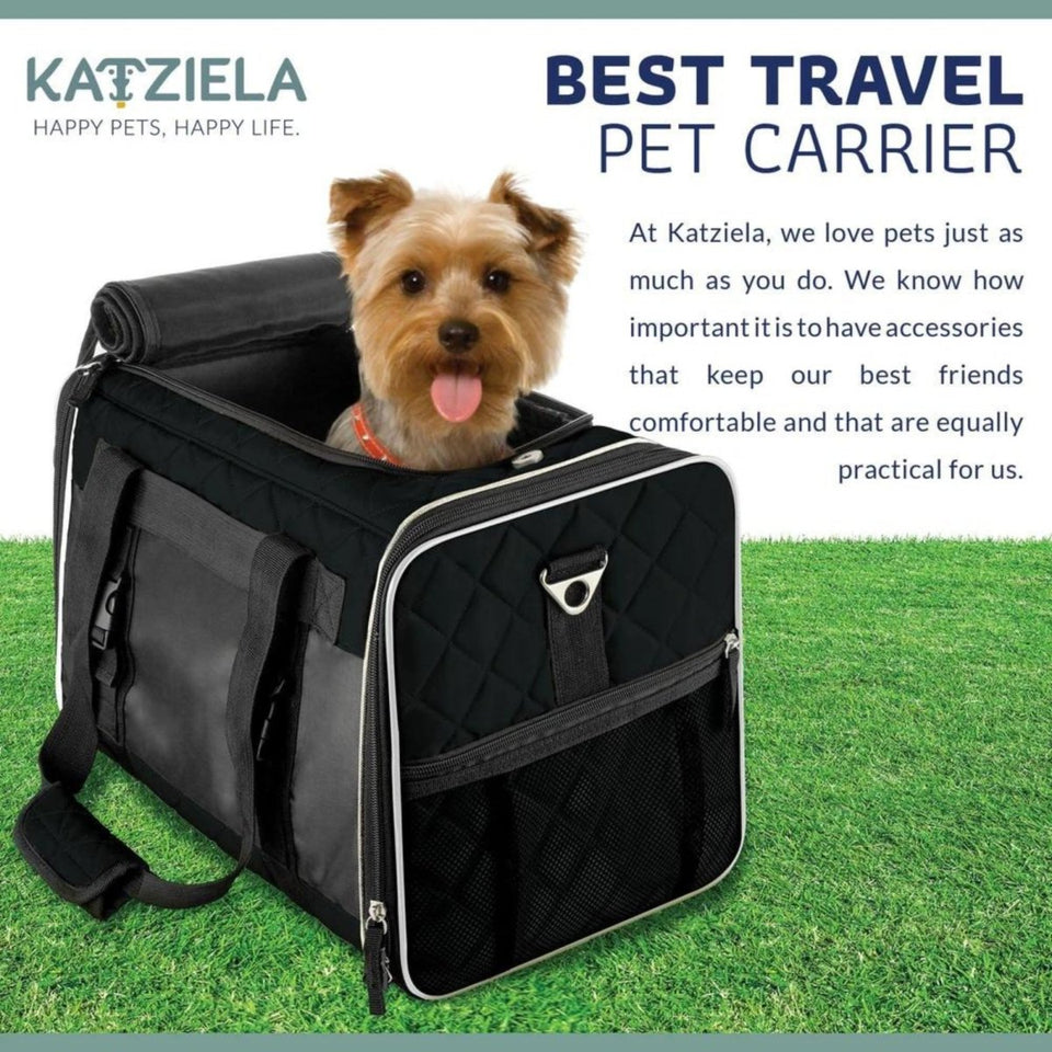 Katziela Quilted Companion Carrier, Black Small, view 2