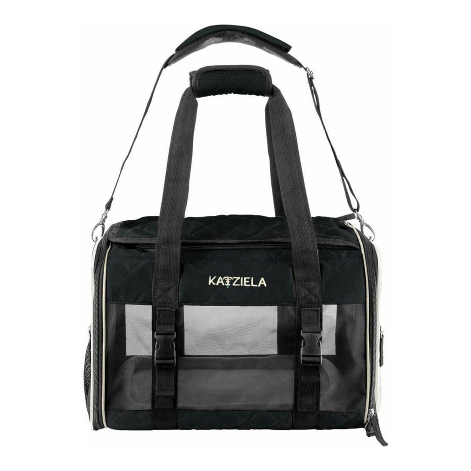 Katziela Quilted Companion Carrier, Black Small