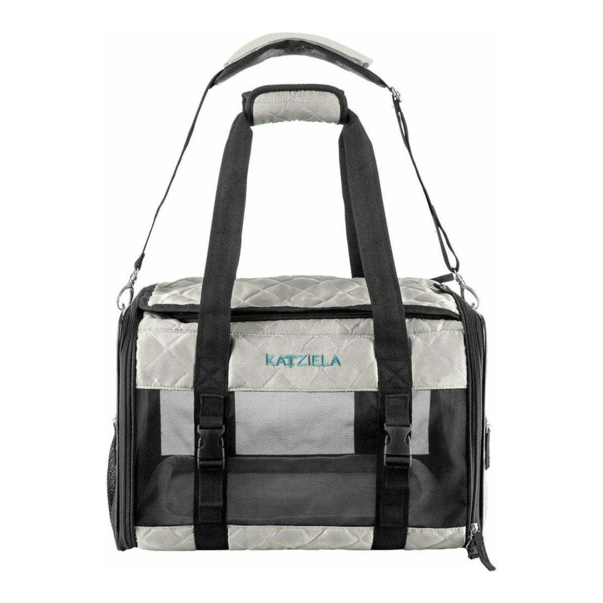 Katziela Quilted Companion Carrier Gray Large - Pets Perfect