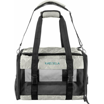 Katziela Quilted Companion Carrier, Gray Small