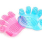 Pet Grooming Glove - Adjustable Rubber Finger Brush for Dogs & Cats - Pets Perfect
