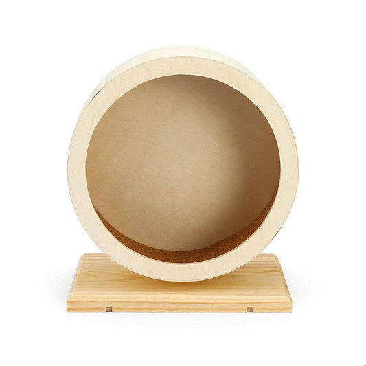 Golden Silk Bear Hamster Running Wheel With Silent Cork Mat.