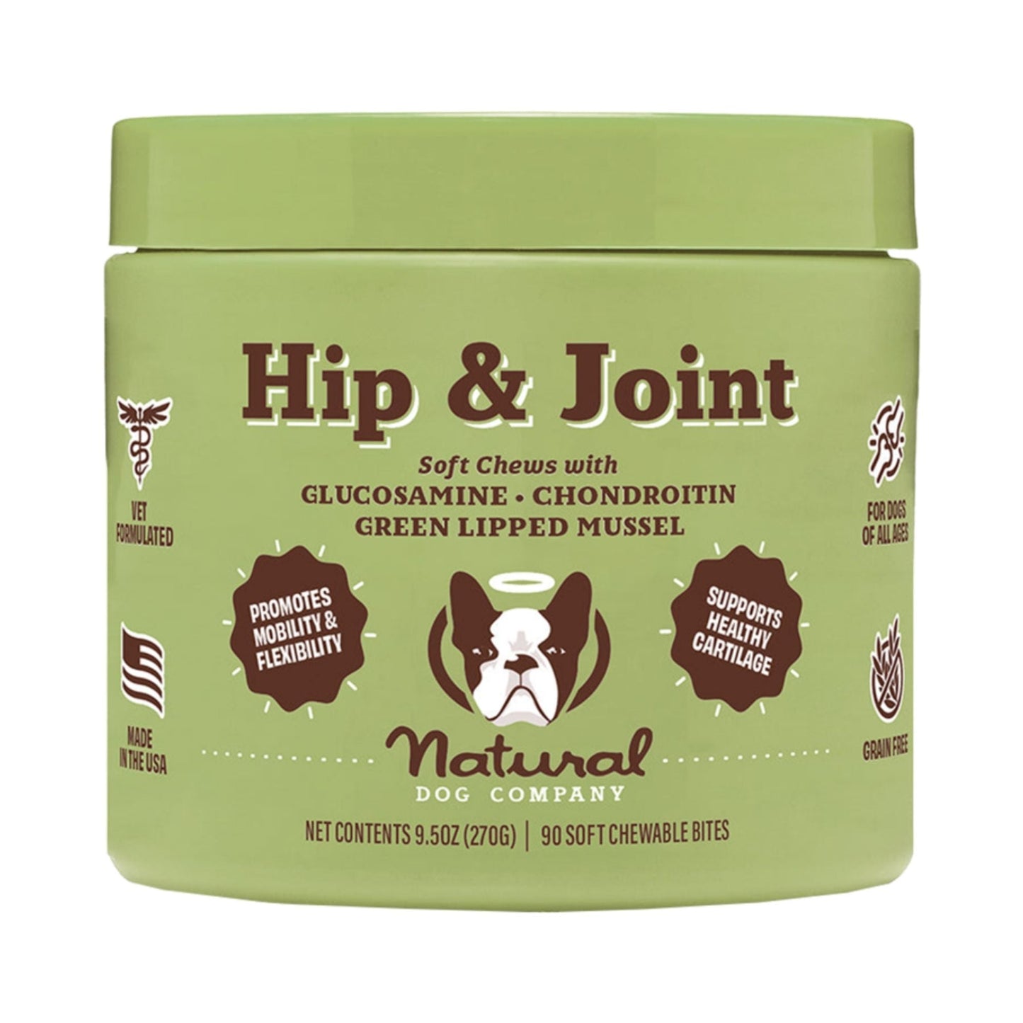 Natural Dog Company Dog Hip & Joint Supplement Dog Chews - 90 ct