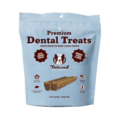 Natural Dog Company Dog Dental Treats Chew Sticks - 18 Count