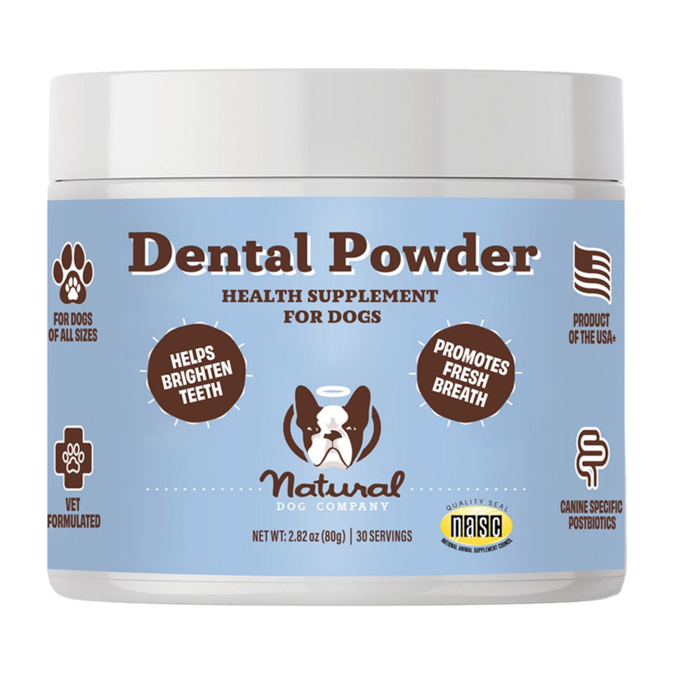 Natural Dog Company Dog Dental Powder 2.82oz. - Dog Supplements Dental
