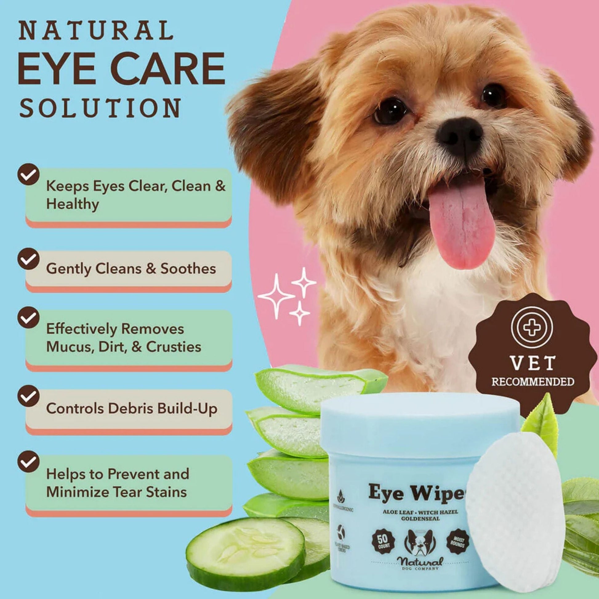Natural Dog Company Dog Eye Wipes - 100 ct, view 5