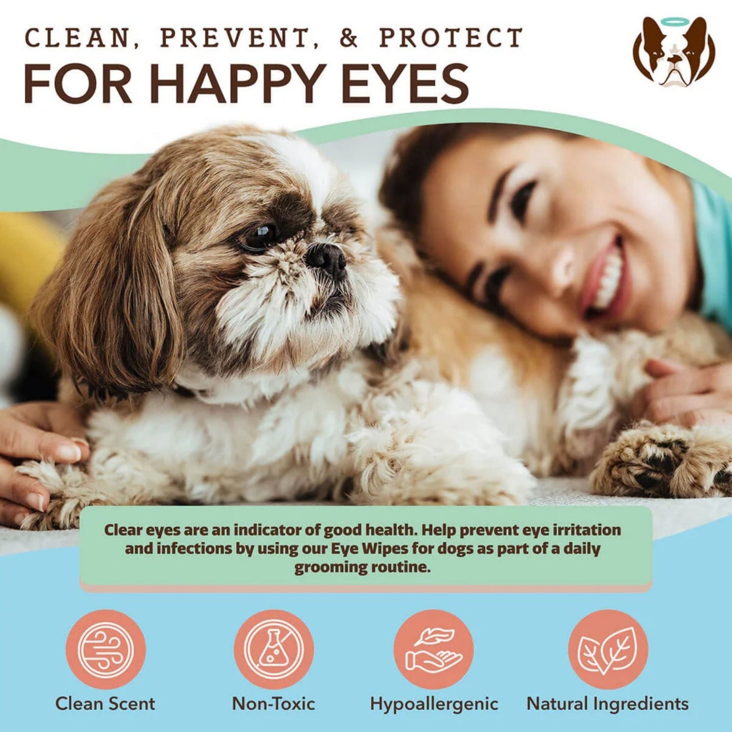 Natural Dog Company Dog Eye Wipes - 100 ct, view 3