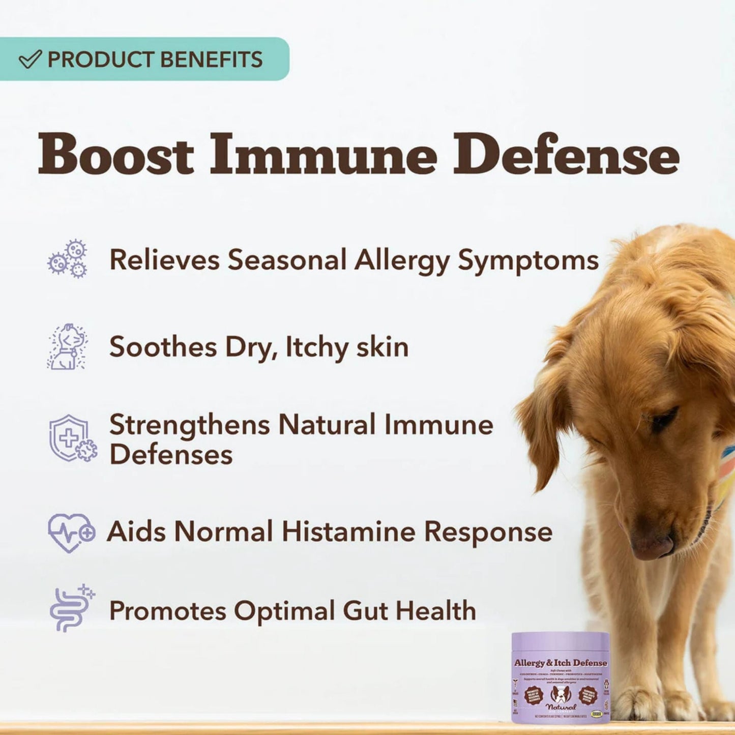 Natural Dog Company Dog Allergy & Itch Supplement Dog Chews - 90 ct, view 4
