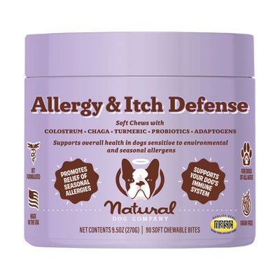 Natural Dog Company Dog Allergy & Itch Supplement Chews - 90 Count