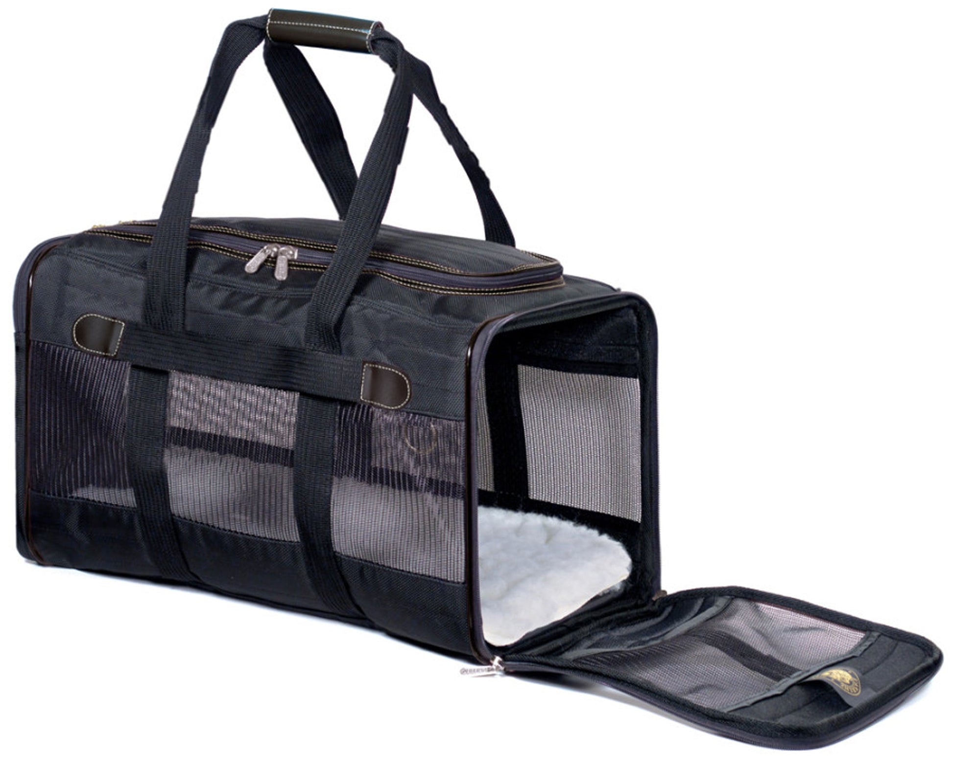 Sherpa's Pet Trading Company Original Deluxe Pet Carrier Black Medium