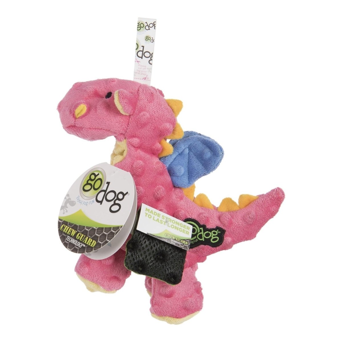 Godog Dragons Dog Toy Coral Small - Pets Perfect